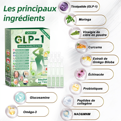 CA Magasin officiel | BuildLeaf® GLP-1 8-en-1 Solution orale Fit & Vital (Modifications visibles en 7 jours) ✅ Pour l'obésité, la santé cardiovasculaire, le diabète, l'apnée du sommeil, la santé intestinale, les problèmes articulaires et plus encore