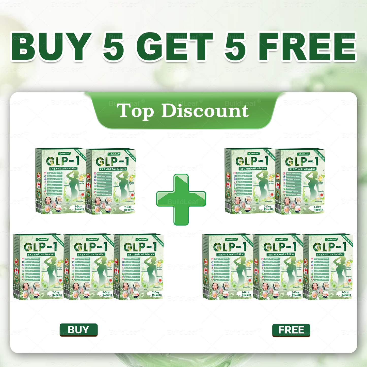 CA Magasin officiel | BuildLeaf® GLP-1 8-en-1 Solution orale Fit & Vital (Modifications visibles en 7 jours) ✅ Pour l'obésité, la santé cardiovasculaire, le diabète, l'apnée du sommeil, la santé intestinale, les problèmes articulaires et plus encore
