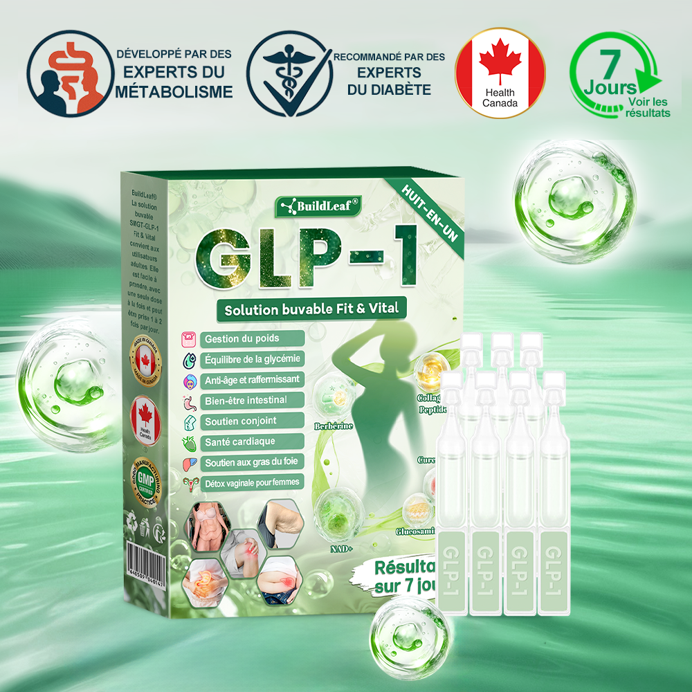 CA Magasin officiel | BuildLeaf® GLP-1 8-en-1 Solution orale Fit & Vital (Modifications visibles en 7 jours) ✅ Pour l'obésité, la santé cardiovasculaire, le diabète, l'apnée du sommeil, la santé intestinale, les problèmes articulaires et plus encore