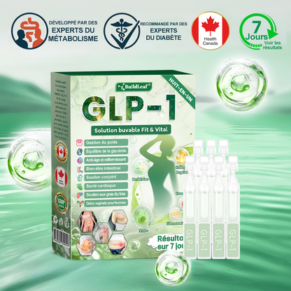 CA Magasin officiel | BuildLeaf® GLP-1 8-en-1 Solution orale Fit & Vital (Modifications visibles en 7 jours) ✅ Pour l'obésité, la santé cardiovasculaire, le diabète, l'apnée du sommeil, la santé intestinale, les problèmes articulaires et plus encore