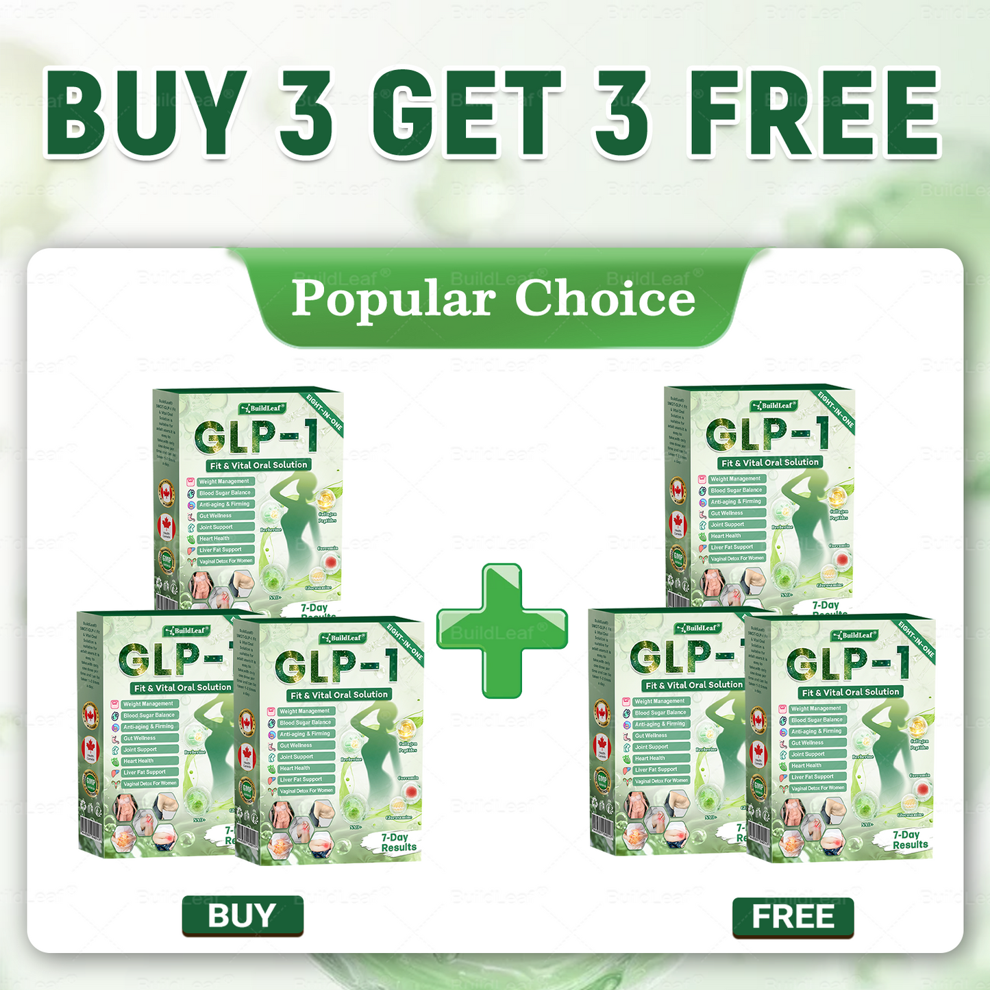 CA Magasin officiel | BuildLeaf® GLP-1 8-en-1 Solution orale Fit & Vital (Modifications visibles en 7 jours) ✅ Pour l'obésité, la santé cardiovasculaire, le diabète, l'apnée du sommeil, la santé intestinale, les problèmes articulaires et plus encore