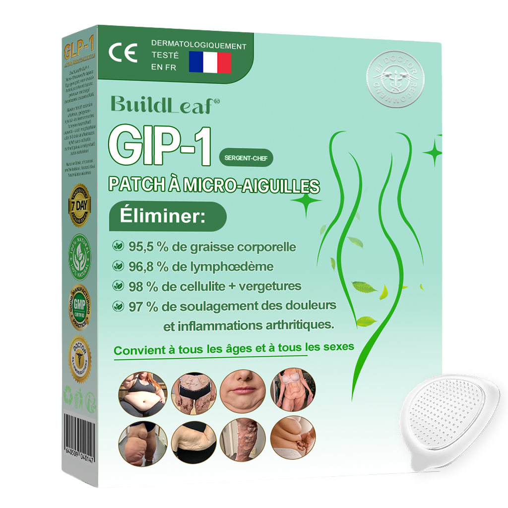 🏥Boutique officielle | Patch nano-microneedles GLP-1 BuildLeaf® avec collagène et Matrixyl 3000 – Ciblé pour l’obésité, les maladies cardiovasculaires, le diabète, l’apnée du sommeil, les problèmes articulaires et bien plus encore